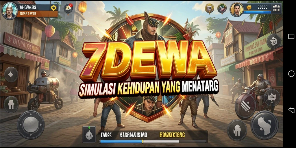 Screenshot gameplay 7DEWA menampilkan interaksi karakter yang menarik.