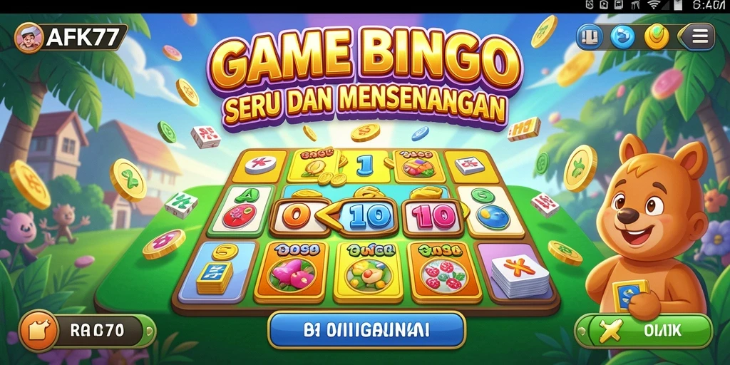 Screenshot AFK77 menampilkan gameplay Bingo yang menarik dan interaktif.