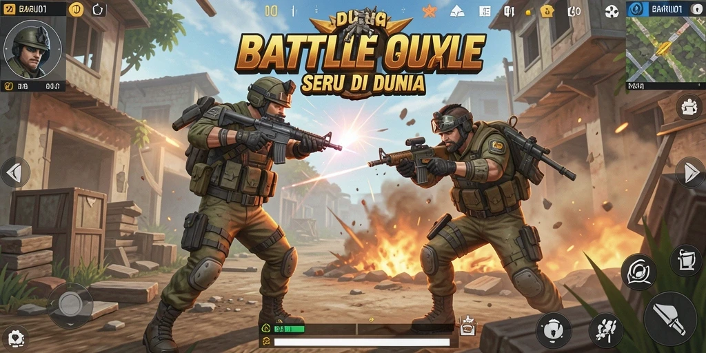 Gameplay intens di arena Battle Royale BARU01.