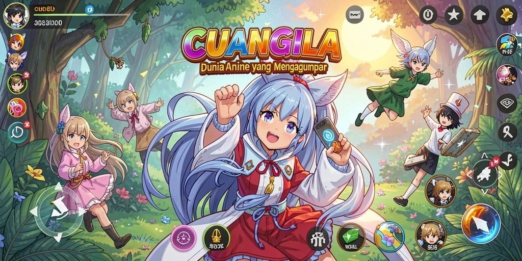Gameplay CUANGILA yang menarik dengan karakter anime yang memukau.