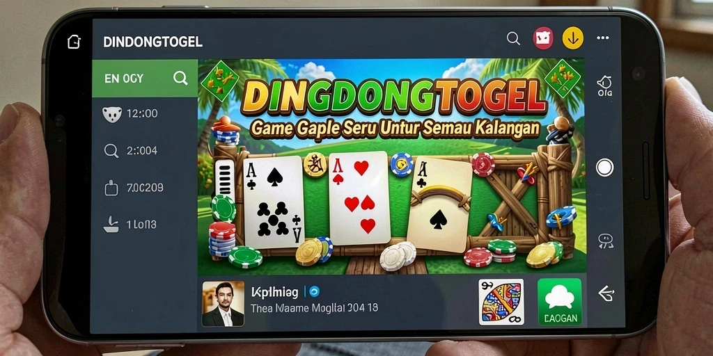 Tampilan gameplay seru DINGDONGTOGEL saat bermain Gaple.