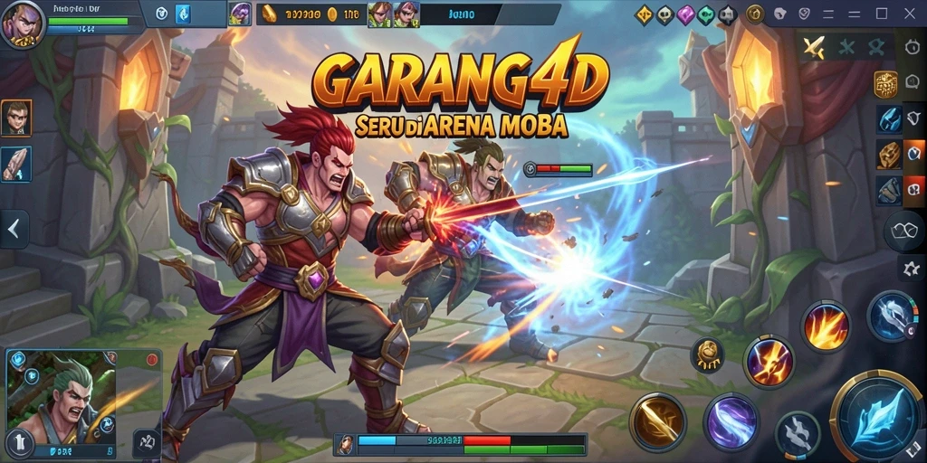 Screenshot menampilkan aksi pertarungan seru di arena GARANG4D.