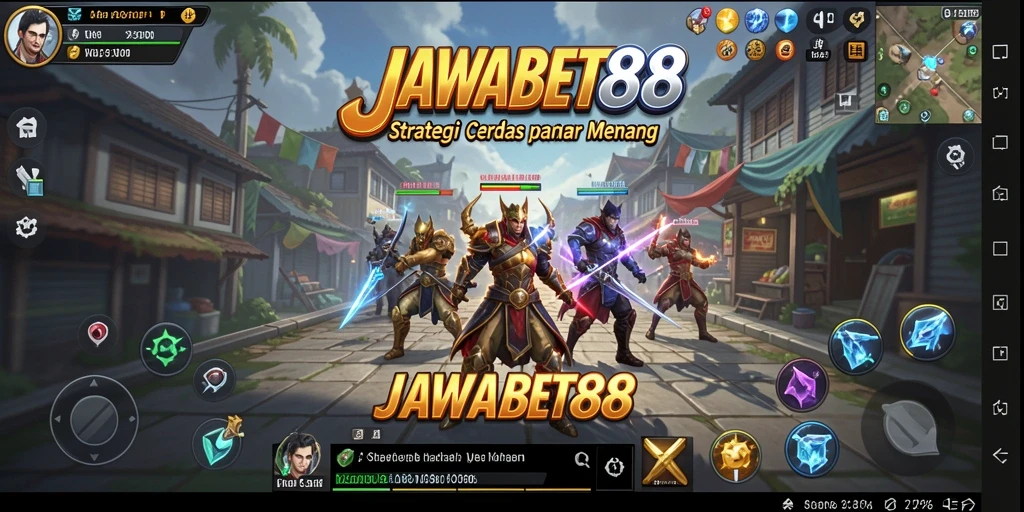 Screenshot gameplay JAWABET88 menampilkan aksi pertempuran strategi.