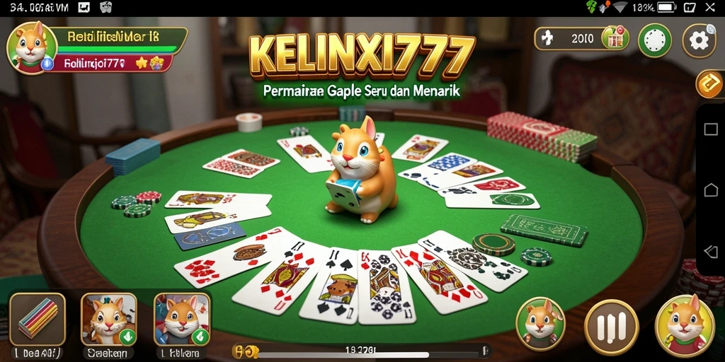Gambar gameplay KELINCI777 yang menampilkan suasana seru permainan Gaple.