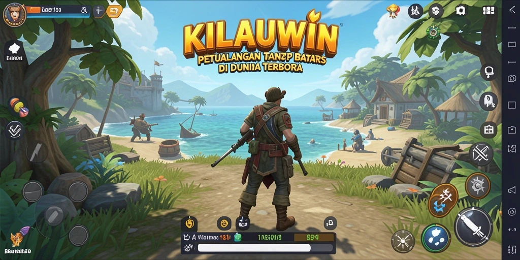 Tampilan gameplay KILAUWIN menampilkan dunia yang luas dan dinamis.