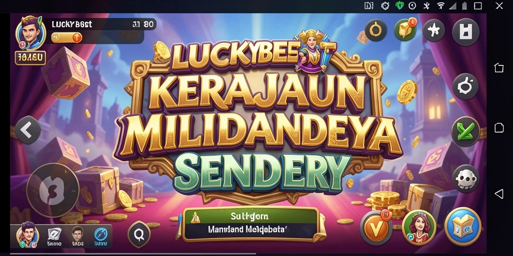 Tampilan gameplay seru dalam LUCKYBEST dengan berbagai jenis usaha.