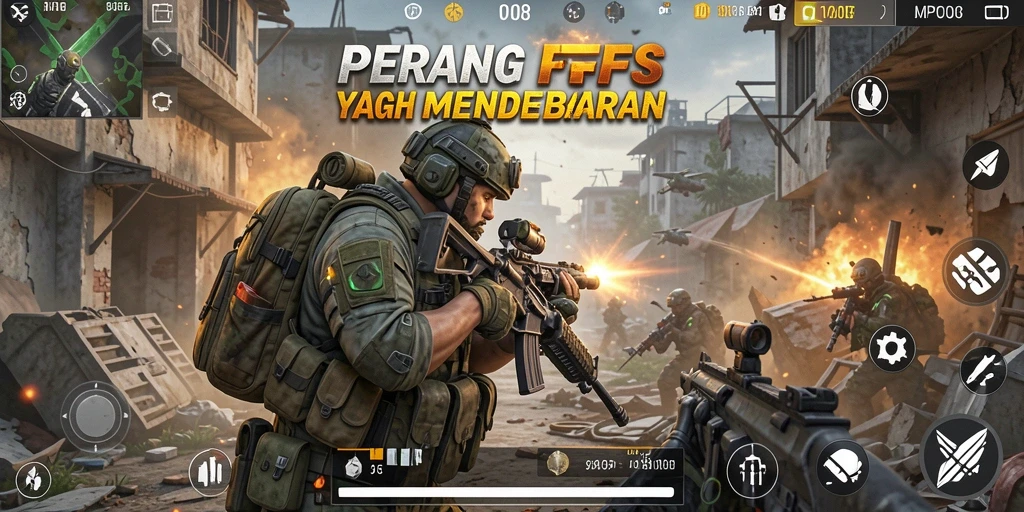 Tampilan gameplay seru di MPO08 dengan aksi tembak-menembak intens.
