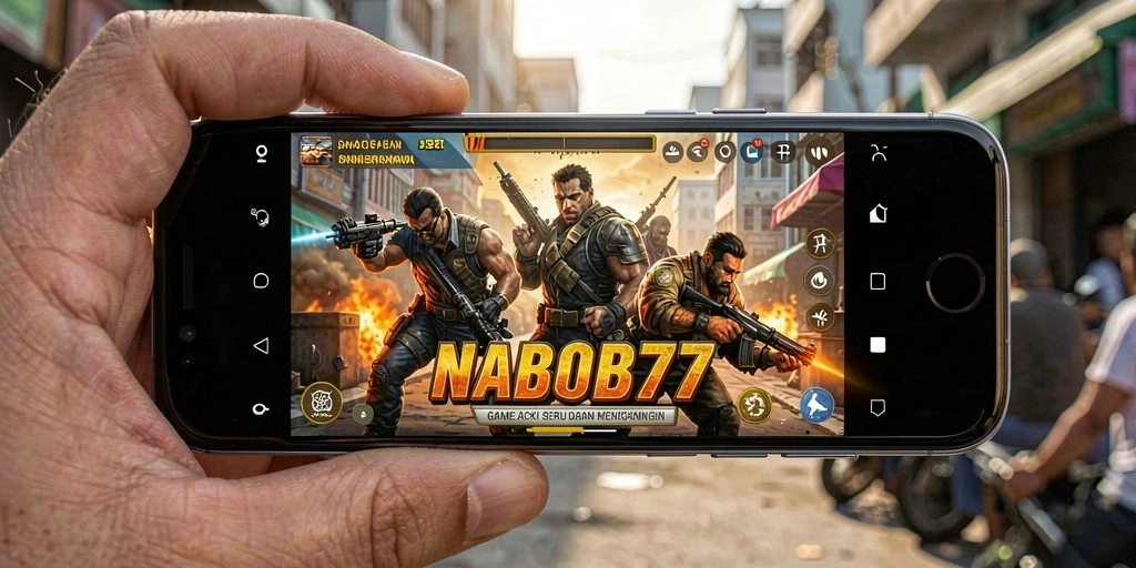 Tampilan seru gameplay NABOB77 saat aksi pertempuran intens.