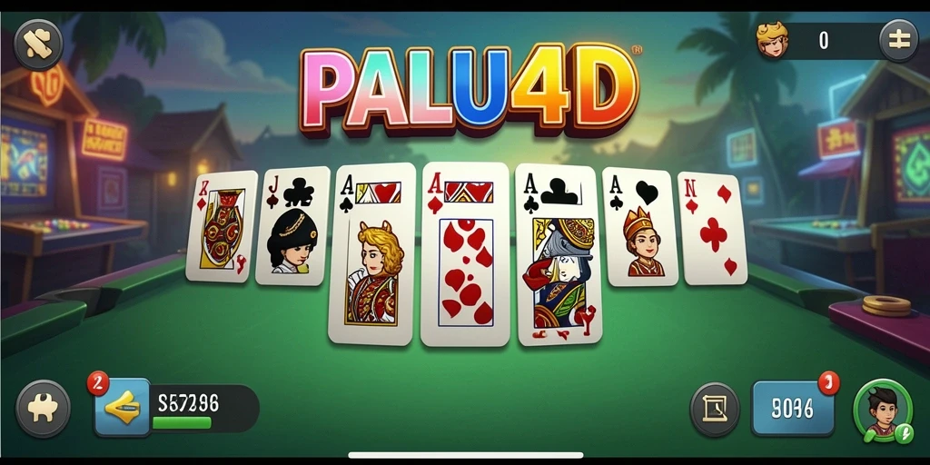 Screenshot utama PALU4D yang menampilkan gameplay seru permainan Domino.