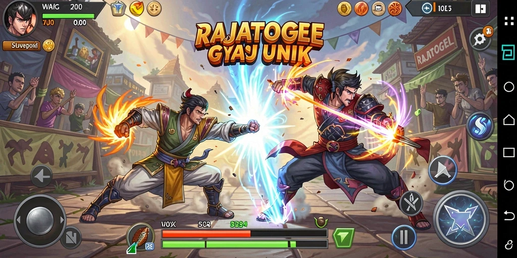 Gameplay Fighting yang intens dan menegangkan di RAJATOGEL.