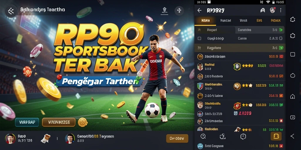 Screenshot utama RP99 menunjukkan antarmuka sportsbook yang menarik dan mudah digunakan.