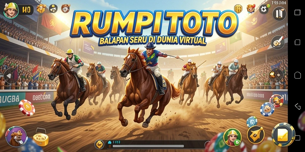 Screenshot RUMPITOTO menampilkan aksi balapan yang mendebarkan.