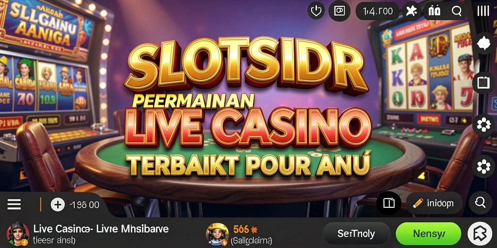 Screenshot gameplay SLOTSIDR menampilkan dealer dan pemain yang berinteraksi.