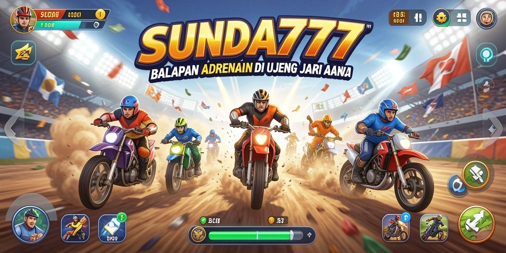 Tangkapan layar gameplay SUNDA777 menampilkan balapan seru dengan grafis menakjubkan.